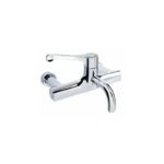 Twyford Sola Thermostatic Surgeons Wall Mixer Lever Tap, Fixed Spout