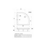 Twyford Shower Tray 900x900 Quadrant Upstand