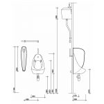 Twyford Camden Urinal 500x350x330