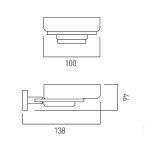 Vado Level Frosted Glass Soap Dish & Holder