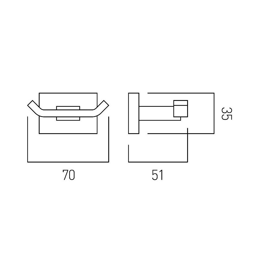 Vado Level Robe Hook LEV-186-C/P