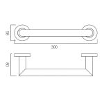 Vado Spa Grab or Towel Rail 300mm