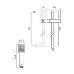 Vado V2 Single Function Slide Rail Shower Kit