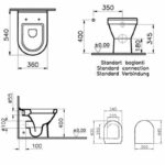 Vitra S50 Back To Wall Toilet Pan & Soft Close Seat