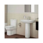 Vitra S20 450mm 1 Tap Hole Basin & Full Pedestal