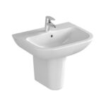 Vitra S20 500mm 1 Tap Hole Basin & Large Semi Pedestal