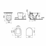 Vitra Zentrum Back to Wall WC Pan & Standard Seat