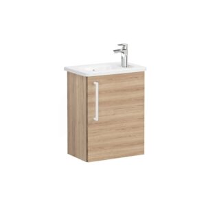 Vitra Zentrum 450mm Natural Oak Unit & Basin Right Hand