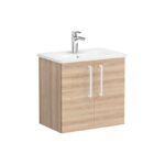 Vitra Zentrum 600mm Compact Natural Oak Unit & Basin