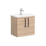 Vitra Zentrum 600mm Compact Natural Oak Unit & Basin