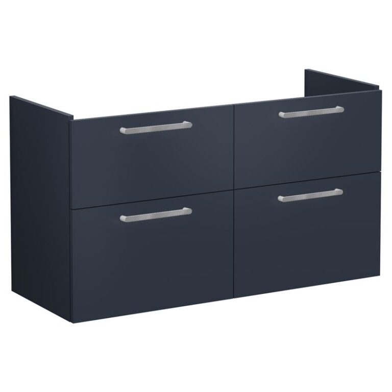 Vitra Root 4 Drawer 120cm Washbasin Unit Matt Dark Blue