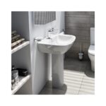 Vitra Zentrum 645mm 1 Tap Hole Basin & Full Pedestal