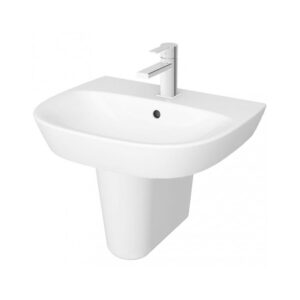 Vitra Zentrum 600mm 1 Tap Hole Basin & Semi Pedestal