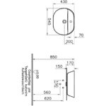 Vitra Geo Oval Countertop Basin 55cm 1 Tap Hole