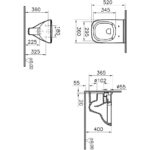 Vitra S20 Wall-Hung WC Pan 52cm