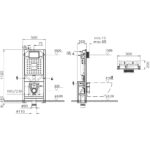 Vitra V12 Wall-Hung WC Installation Frame 4/2.5 Litre