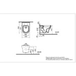 Vitra Zentrum Rimless Wall-Hung Toilet Pan, Hidden Fixation