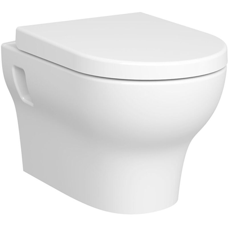 Vitra Zentrum Rimless Wall-Hung Toilet Pan, Open Fixation