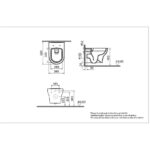 Vitra Zentrum Rimless Wall-Hung Toilet Pan, Open Fixation