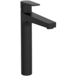 Vitra Flow Square Matt Black Tall Basin Mixer