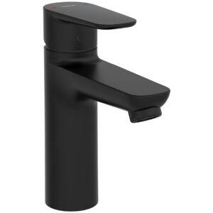 Vitra Flow Soft Matt Black Large Basin Mixer Tap