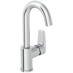 Vitra Flow Soft Basin Mixer Tap with Swivel Spout Chrome