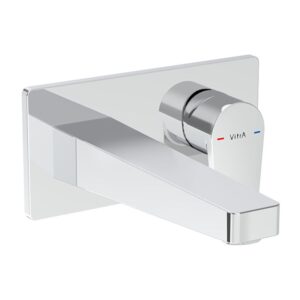 Vitra Flow Square Wall Basin Mixer Chrome